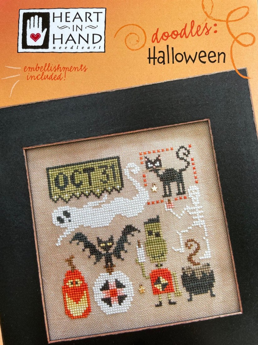 Halloween (Doodles) - Heart in Hand - Cross Stitch Pattern