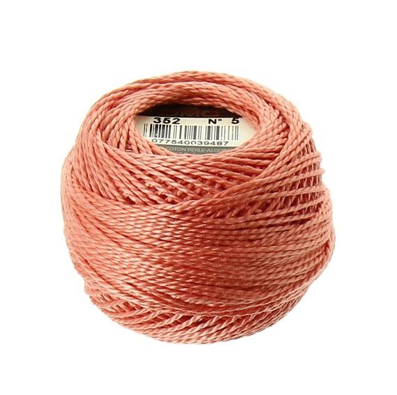 Pearl Cotton Ball Size 8 - 352 (Light Coral) - DMC Embroidery Floss