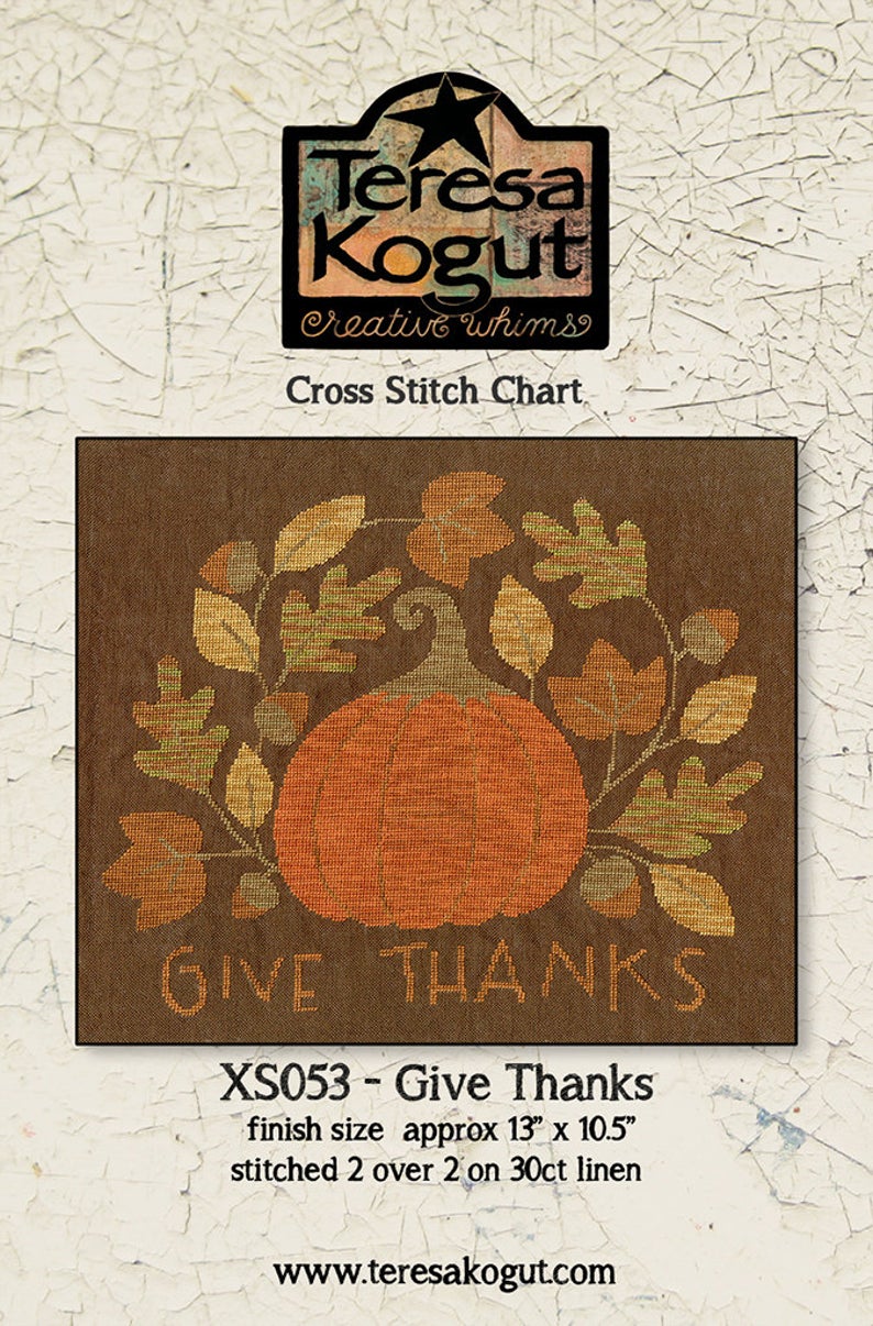 Give Thanks - Teresa Kogut - Cross Stitch Pattern