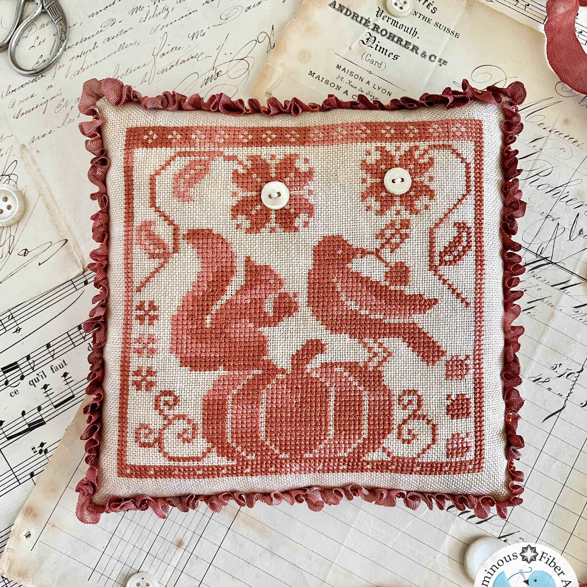 Gathering Acorns - Luminous Fiber Arts - Cross Stitch Pattern