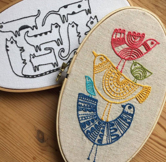 Birds - Lisa Congdon x Budgiegoods - Embroidery Kit