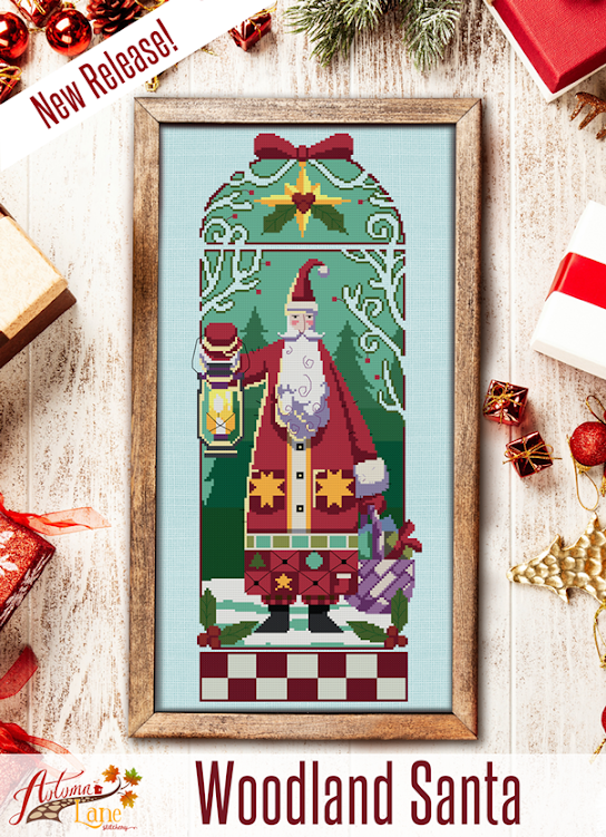 Woodland Santa - Autumn Lane Stitchery - Cross Stitch Pattern