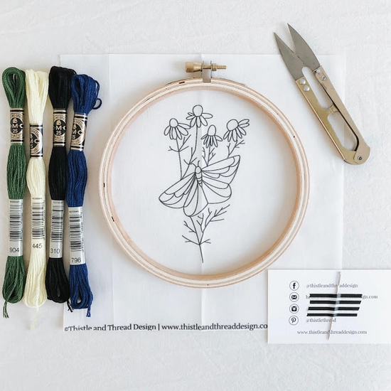 Butterfly - Thistle & Thread Design - Embroidery Kit