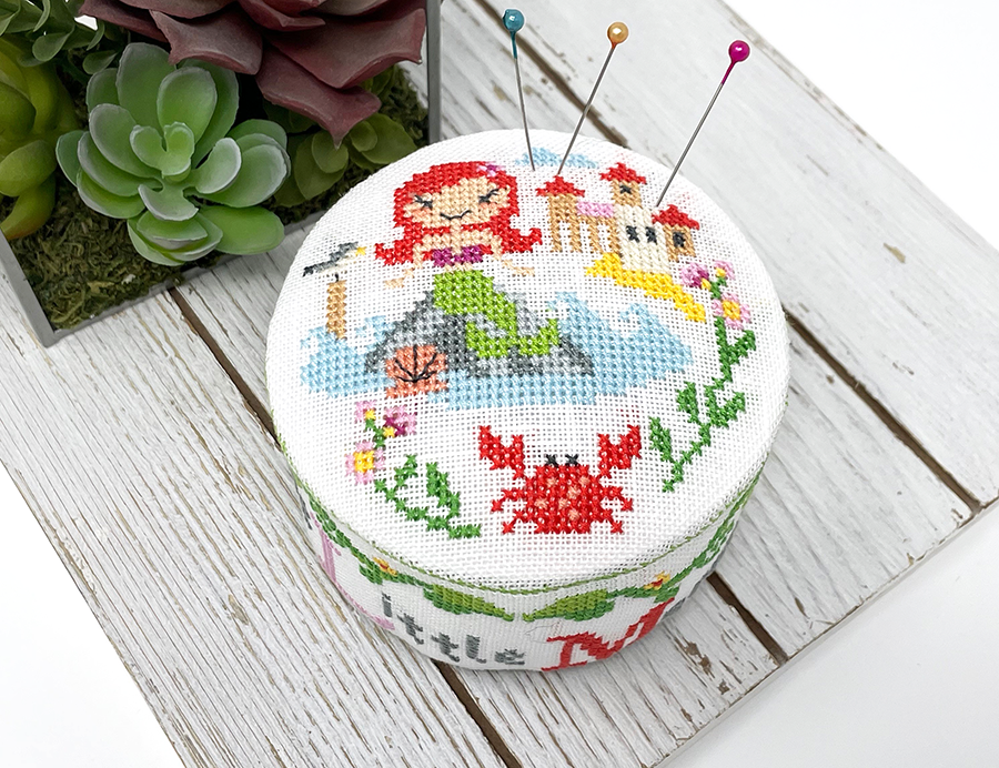The Little Mermaid (2021 Fairy Tale Pin Cushion #7) - Tiny Modernist - Cross Stitch Pattern