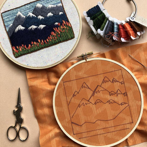 Mcreativej Moths - Peel Stick and Stitch Hand Embroidery Patterns for DIY Crafting