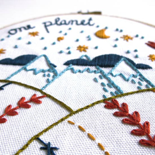 One Planet - Lori Roberts x Budgiegoods - Embroidery Kit