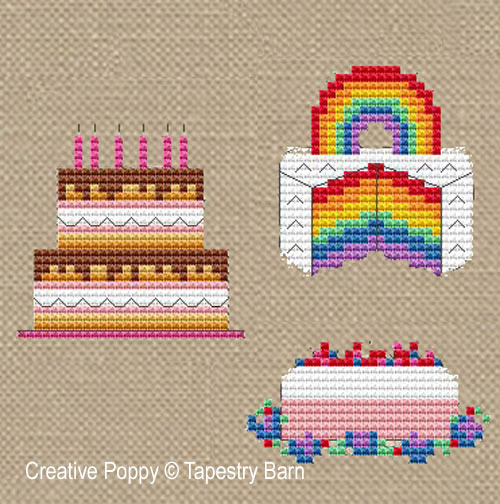 Colourful Cakes Life is Sweet - Tapestry Barn - Cross Stitch Pattern