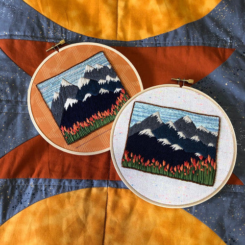 Mountain & Tulip Landscape - MCreativeJ - Embroidery Kit