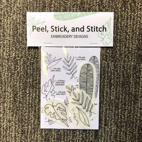 Tropical Plant Designs Peel, Stick, & Stitch - MCreativeJ - Embroidery Pattern