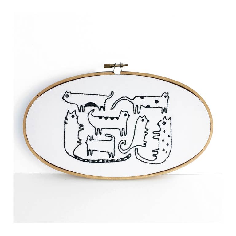 Cats - Lisa Congdon x Budgiegoods - Embroidery Kit