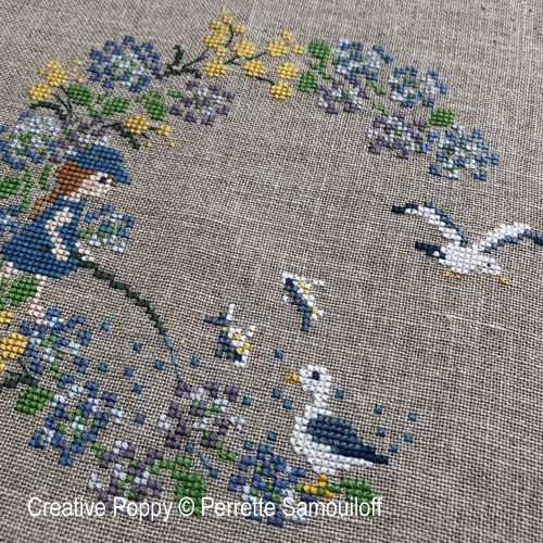 Seaside Wreath - Perrette Samouiloff - Cross Stitch Pattern