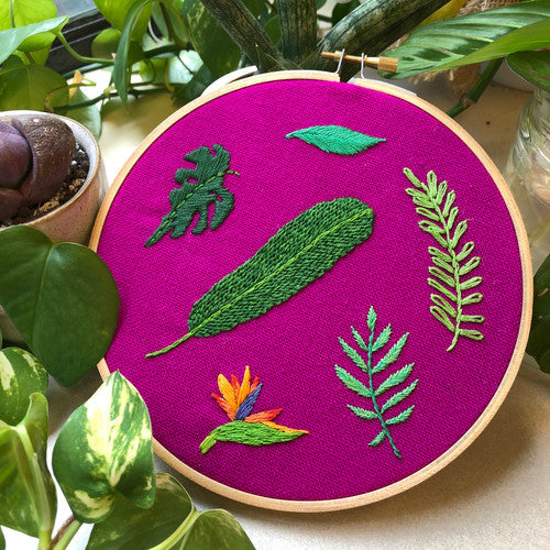 Tropical Plant Designs Peel, Stick, & Stitch - MCreativeJ - Embroidery Pattern
