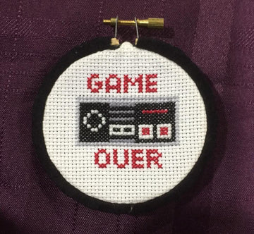 Game Over - Spot Colors - Cross Stitch Kit