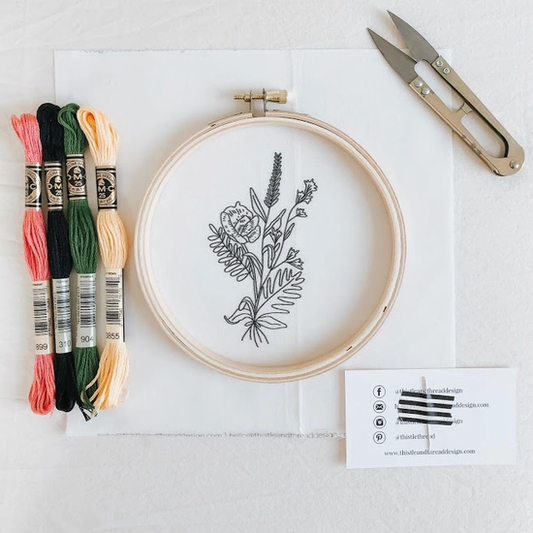 Wildflower - Thistle & Thread Design - Embroidery Kit