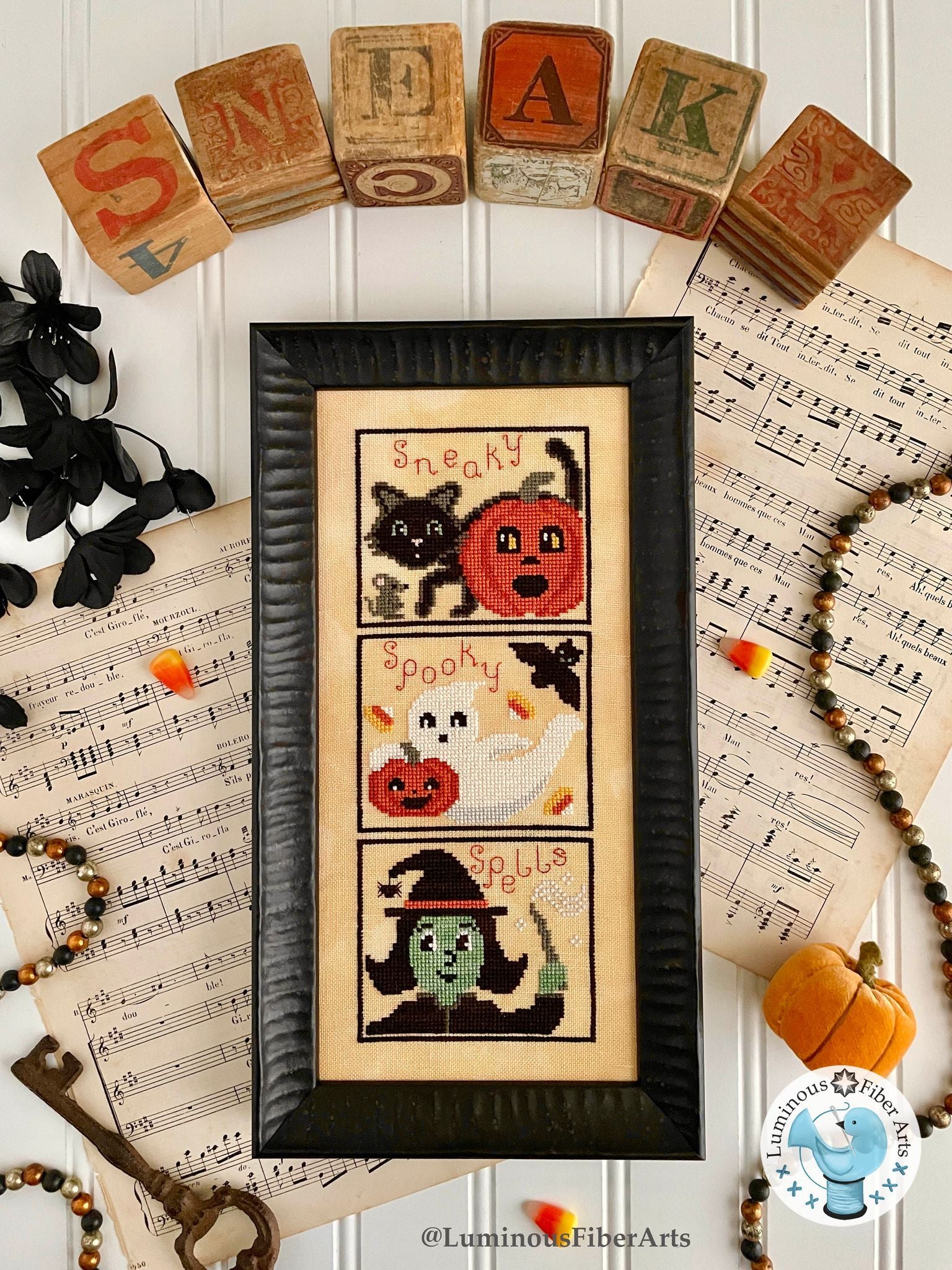 Sneaky Spooky Spells - Luminous Fiber Arts - Cross Stitch Pattern