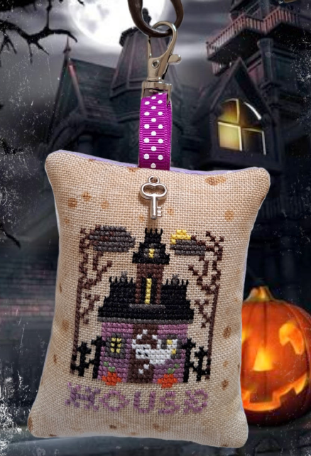 Haunted House Keychain - Fairy Wool in the Wood - Cross Stitch Pattern