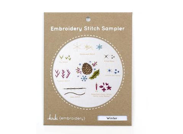 Winter Embroidery Stitch Sampler - Kiriki Press - Embroidery Kit