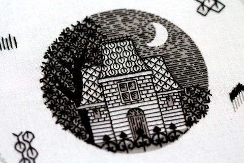 Victorian House Embroidery Stitch Sampler - Kiriki Press - Embroidery Kit