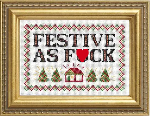 Festive as F*ck Cross Stitch Kit