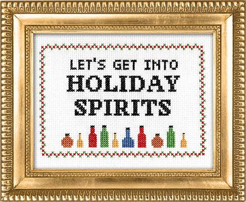 Let's Get Into Holiday Spirits - Subversive Cross Stitch - Cross Stitch Kit