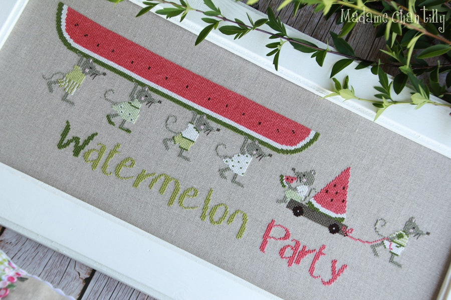 Watermelon Party - Madame Chantilly - Cross Stitch Pattern