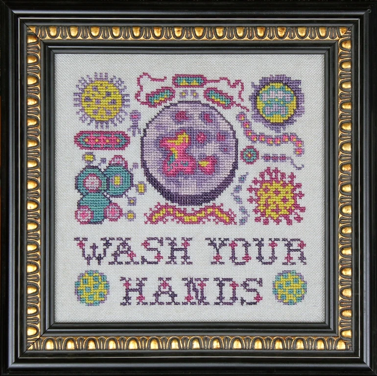 Arranging Microbes - Ink Circles - Cross Stitch Pattern