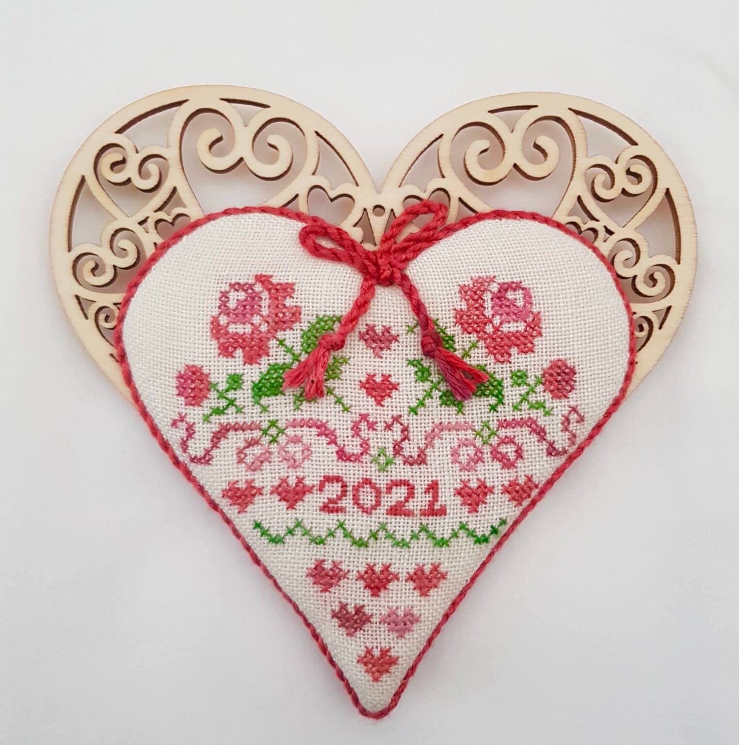 Valentine Roses Heart - Giulia Punti Antichi - Cross Stitch Pattern