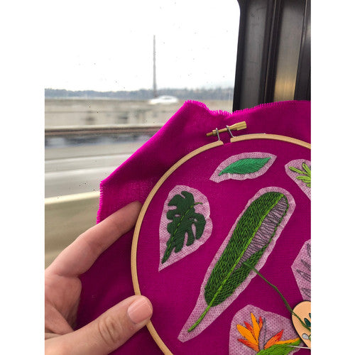 Tropical Plant Designs Peel, Stick, & Stitch - MCreativeJ - Embroidery Pattern