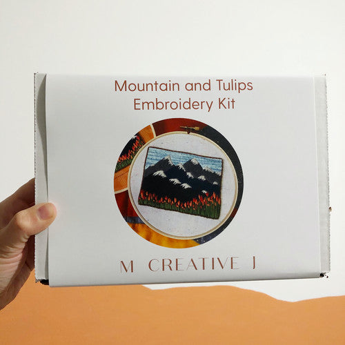 Mountain & Tulip Landscape - MCreativeJ - Embroidery Kit