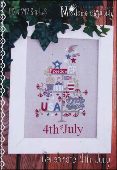 Celebrate 4th of July - Madame Chantilly - Cross Stitch Pattern