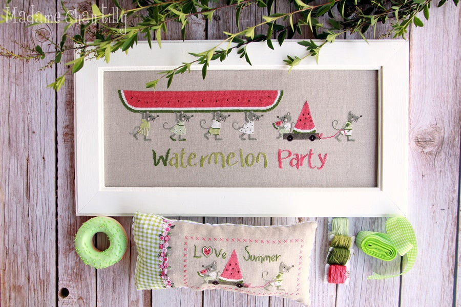 Watermelon Party - Madame Chantilly - Cross Stitch Pattern