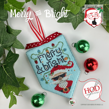 Merry & Bright (Secret Santa #4) - Hands On Design - Cross Stitch Pattern