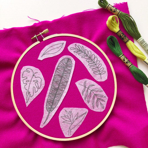 Tropical Plant Designs Peel, Stick, & Stitch - MCreativeJ - Embroidery Pattern