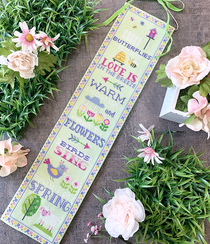 Spring Bell Pull - Tiny Modernist - Cross Stitch Pattern