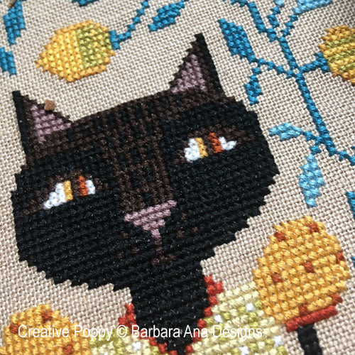 Lemon Cat - Barbara Ana Designs - Cross Stitch Pattern