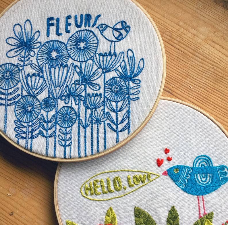 Fleurs - Lisa Congdon x Budgiegoods - Embroidery Kit