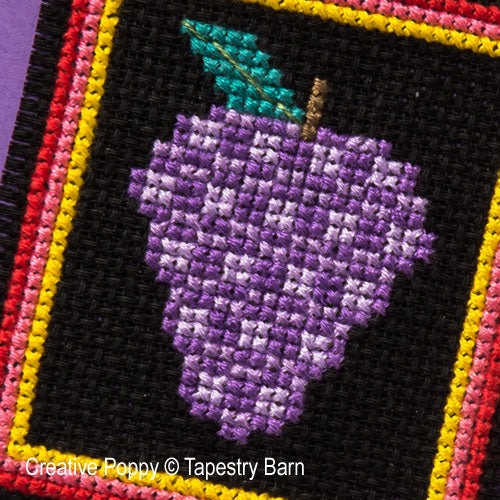Fruity Sampler Funky Fruits Retro Sampler - Tapestry Barn - Cross Stitch Pattern