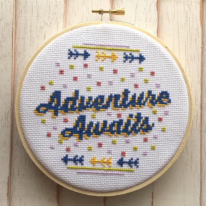 Adventure Awaits - Spot Colors - Cross Stitch Kit