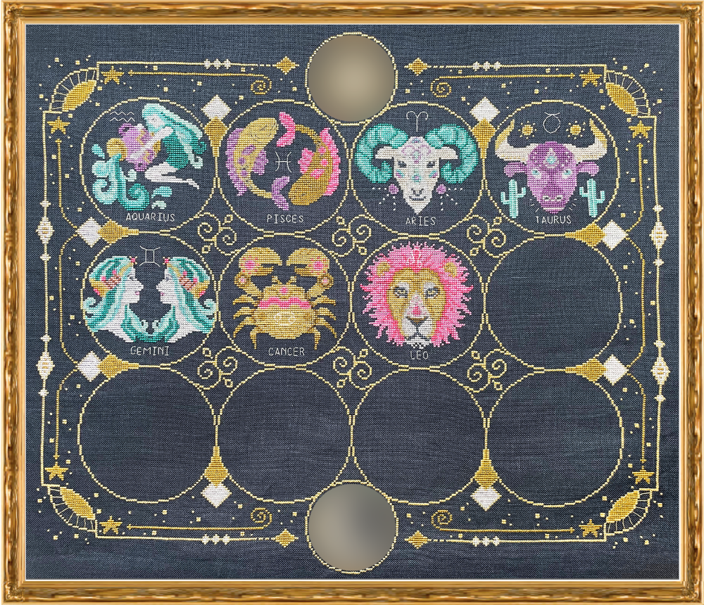 Leo (Zodiac Signs #7) - Tiny Modernist - Cross Stitch Pattern