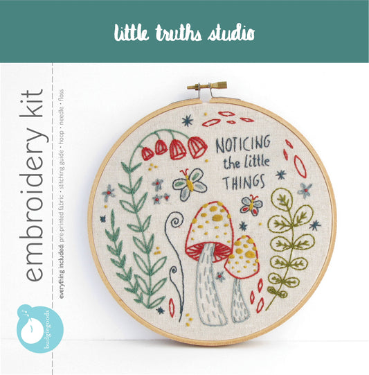 Noticing the Little Things - Lori Roberts x Budgiegoods - Embroidery Kit