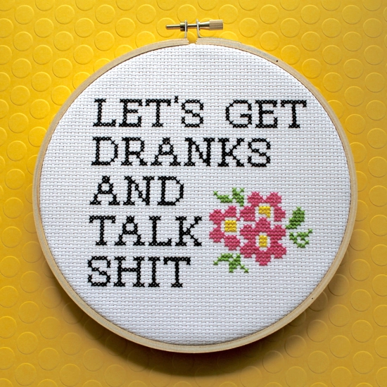 Let's Get Dranks - Spot Colors - Cross Stitch Kit