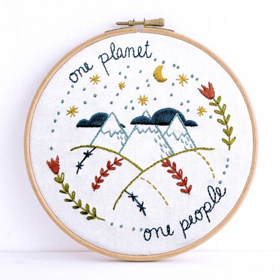 One Planet - Lori Roberts x Budgiegoods - Embroidery Kit