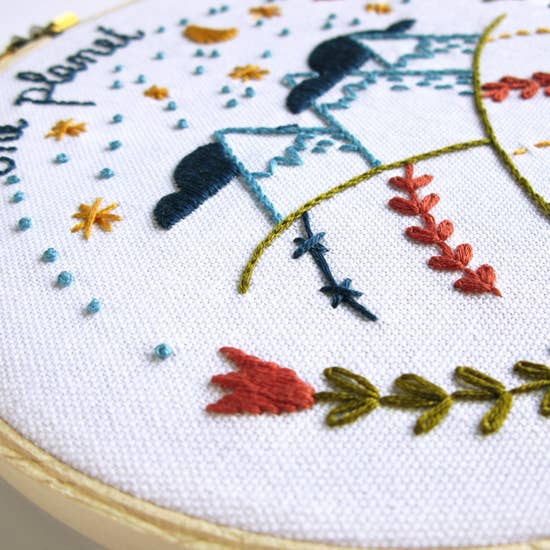 One Planet - Lori Roberts x Budgiegoods - Embroidery Kit