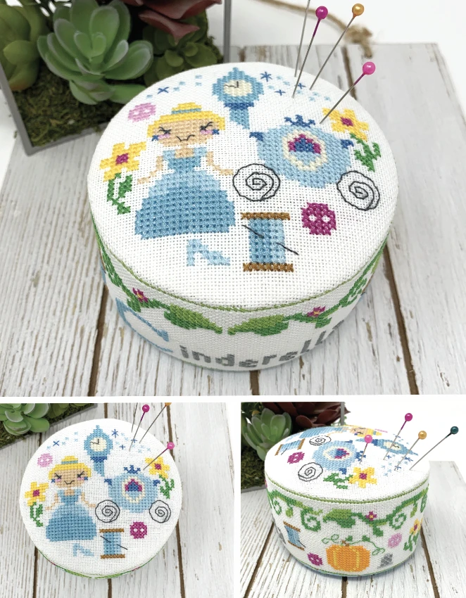Cinderella (2021 Fairy Tale Pin Cushion #2) - Tiny Modernist - Cross Stitch Pattern