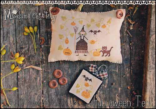 Halloween Tea - Madame Chantilly - Cross Stitch Pattern