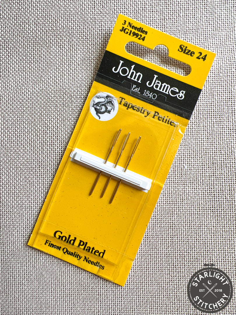 John James Tapestry Petite Gold Plated Needles Size 24