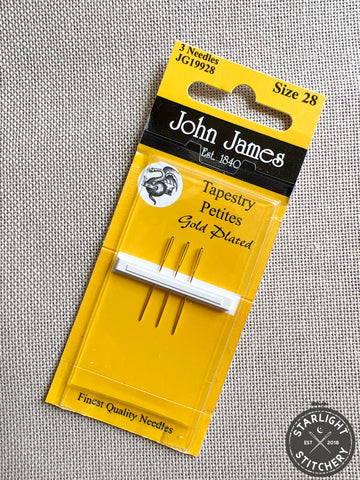 John James Tapestry Petite Gold Plated Needles Size 28