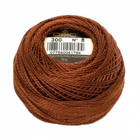 Pearl Cotton Ball Size 8 - 300 (Very Dark Mahogany) - DMC Embroidery Floss