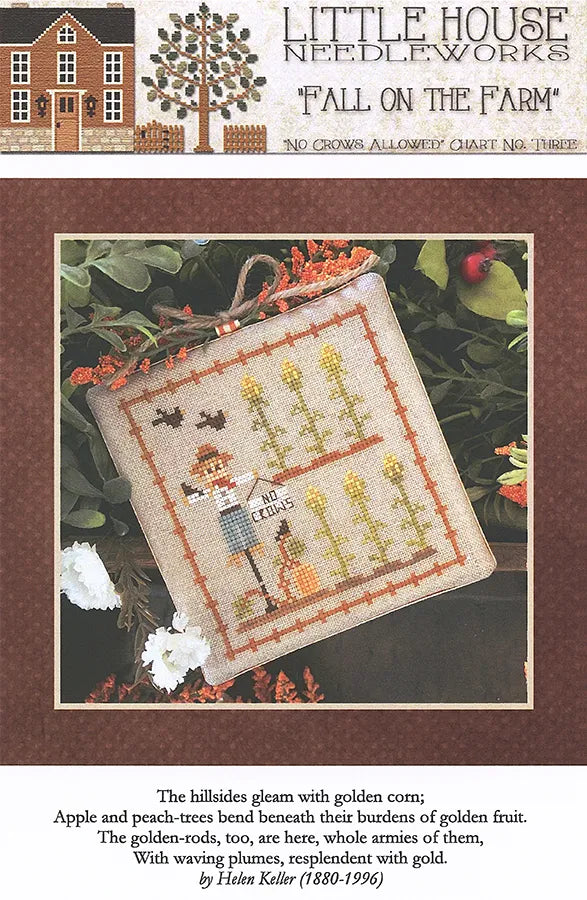 No Crows Allowed (Fall on the Farm #3) - Little House Needleworks - Cross Stitch Pattern