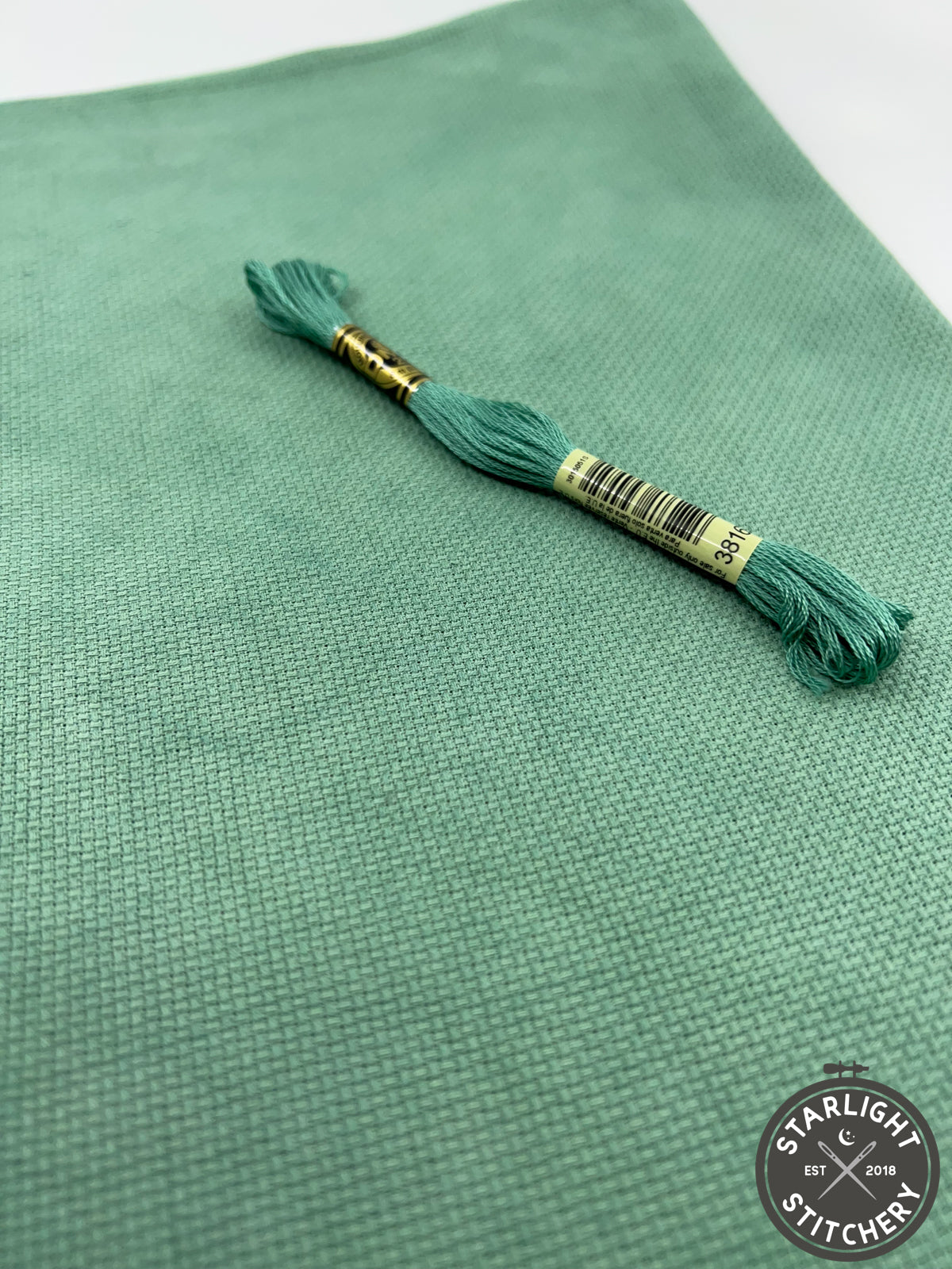 "Creme de Menthe" Needle Bling Designs - Hand Dyed Cross Stitch Fabric
